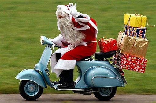 Imgenes Pap Noel: Pap Noel en moto